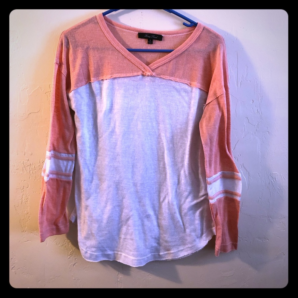 Coral and White Top
